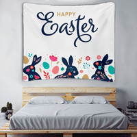 Tavaszi húsvéti téma lógó hátteret Party dekoráció Photo Booth Banner, 40x színes húsvéti tojás hátteret hálószoba