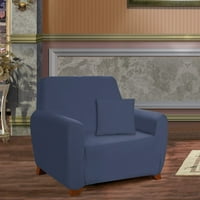 Elegáns Comfort Collection luxus puha bútor Jersey STRETCH SLIPCOVER, szék sötétkék
