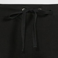 Realizálja a nők francia Terry Cloth Capri nadrágját zsebekkel, XS-XXXL
