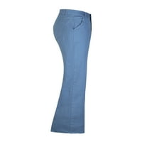 Women's Trousers Loose High Waist Solid Color Straight Jeans Leisure Pants