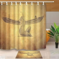 Egyiptomi dekoráció ókori egyiptomi szépség lány szárny Vintage zuhanyfüggöny padló lábtörlő fürdő szőnyegek 15.7 x