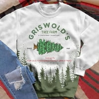 Honeeladyy kedvezmény női őszi téli lányok világ fa Farm karácsonyfa nyomtatás O-nyak termés edzés Hosszú ujjú Pulóver