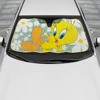 Tweety Bird Front & hátsó autó padlószőnyegek szélvédővel automatikus árnyékolás, harmonika összecsukható automatikus