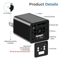 Wifi kamera HD1080P USB töltők Mini kamera vezeték nélküli hordozható kamera biztonsági videó felvevő baba kamera mozgásérzékelő