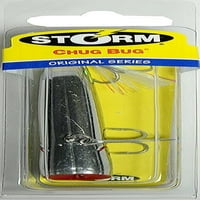 Storm Saltwater Rattlin 'Chug Bug 3.25 Topwater Horgászcsalik 3 8oz Metál ezüst Chartreuse vissza