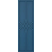 Ekena Millwork 15 W 69 H True Fit PVC Cedar Park Rögzített redőnyök, Logourn Blue