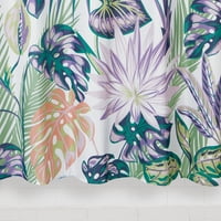 Túlméretezett Palm trópusi nyomtatott Poliészter szövet zuhanyfüggöny, Multi, 70 72 által Allure Home Creation
