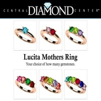 Nana lucita felnőtt női anyák gyűrű 1- kövek 10k rózsa aranyban, anyák napi ajándék méretű 8. kő6