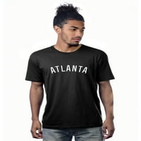 Daxton Atlanta Tshirt Prémium Rövid Ujjú Alap Crew Neck Póló, Fekete Fehér, Közepes