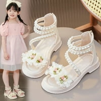 Fattazi lány szandál nyári gyermek puha talp cipő divat lány gyöngy virág dekoráció hercegnő cipő baba strand cipő