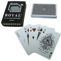 Védjegy póker egy fedélzet, királyi műanyag játékkártyák csillagmintával, piros