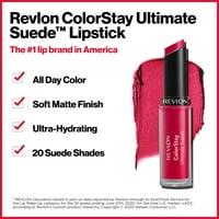Revlon ColorStay Ultimate Suede rúzs, Longwear puha, Ultra-hidratáló, nagy hatású ajakszín, E-vitaminnal, privát megtekintés,