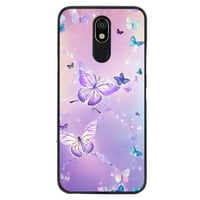 Márvány-Art-óceán-kék-telefon tok LG K Plus nőknek férfi ajándékok, Puha szilikon stílusú Ütésálló-márvány-Art-óceán-kék-tok