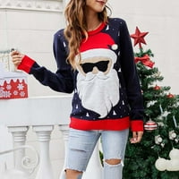 Vicces karácsonyi pulóverek nőknek Santa hosszú pulóverek őszi és téli pulóver felsők divatos Laza illeszkedésű ingek