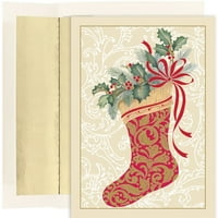 Karácsonyi Kártya Készletek, Elegáns Harisnya, 16 Csomag