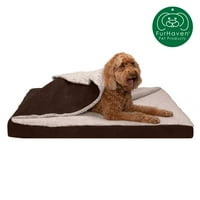 FurHaven Pet Products Berber & Suede takaró-Top ortopédiai Deluxe szőnyeg kisállat ágy kutyák és macskák számára-Espresso,