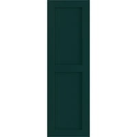 Ekena Millwork 12 W 43 H True Fit PVC Két egyenlő sík paneles redőny, termikus zöld