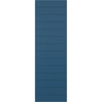 Ekena Millwork 18 W 66 H True Fit PVC Horizontális Slat Modern Style rögzített redőnyök, Kék Kék