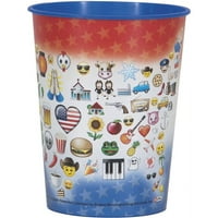 Egyedi Iparágak Amerika hazafias Emoji műanyag pohár, oz, 1ct