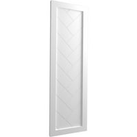 Ekena Millwork 12 W 80 H True Fit PVC Egyetlen Panel Heringbone Modern Style rögzített redőnyök, fehér