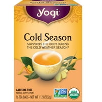 Yogi tea hideg évszak, koffeinmentes szerves gyógytea, Wellness Tea táskák, Bo 16