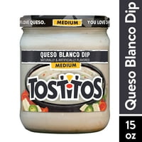 Tostitos Medium Queso Blanco Dip, természetes és mesterségesen ízesített, oz Jar