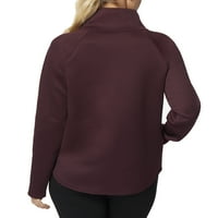 360air női Athleisure Mock Neck pulóver selyem nano foltvarrás részletekkel