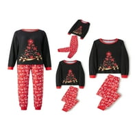 Peyakidsaa Család Megfelelő Karácsonyi Pizsama Szett Hosszú Ujjú Xmas Tree Hálóruha Sleepsuit Loungewear