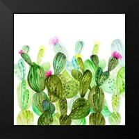 Jing, Jin Fekete Modern keretes Múzeum Művészeti nyomtatás címmel-Delight cactus garden 1