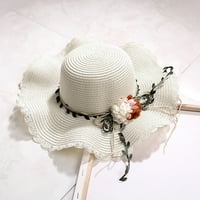 Royallove nők Bowknot kalap csíkos Floppy összecsukható Roll Up strand sapka nap kalap teherautó kalap