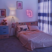 Atomi Neon LED függő fali művészet egyszarvú-rózsaszín