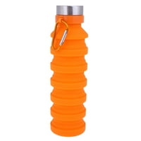 Hordozható 550ml összecsukható összecsukható vizes palack Szilikon vízforraló csésze Szabadban Narancs