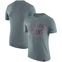 Cleveland indiánok Nike Tri-Blend DNS Performance póló-Heathered Navy