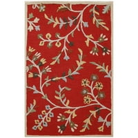 Ottomanson Agra virág beltéri kézzel készített gyapjú terület szőnyeg, 5 '7'6
