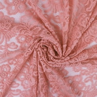 Róma textilok poliészter -zsenele csipke szövet virág kialakítással - Bubblegum Pink