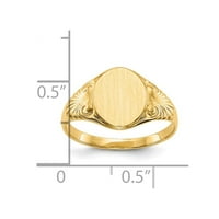 10K arany 10.0 X zárt hátsó pecsétgyűrű mérete 6. Ékszer ajándékok nőknek-2. Gramm