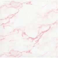 Rózsaszín márvány ital szalvéták száma