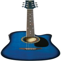 JBEA25TBL-A Realm sorozat akusztikus elektromos gitár átlátszó kék Barcus Berry Realm II előerősítővel