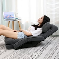 Összecsukható padló egyetlen kanapé fekvőfotel szék W egy párna állítható háttámla pozíció szabadidős nappali kanapé,