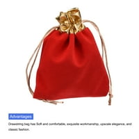 Velvet zsinóros táskák 4.72 x ajándék táskák ékszer tasakok piros
