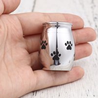 Ezüst mini méretű temetkezési háziállatok hamu hamvasztási urnák kutya macska emlékezetes rozsdamentes acél warter