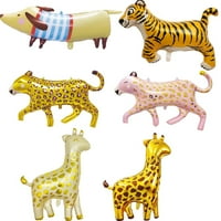 Hot Sale Új gyermekek születésnapi Party dekoráció dzsungel állatok zsiráf leopárd tigris alumínium fólia léggömb rajzfilm