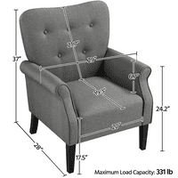 Easyfashion modern akcentus kar szék, sötétszürke