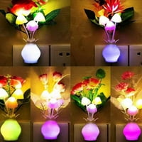 Érzékelő LED éjszakai fény, több színben változó Plug-in LED gomba & Lotus álom ágy lámpa