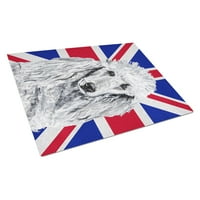 Caroline kincsei fehér Standard uszkár angol Union Jack brit zászló üveg Vágódeszka nagy méretű