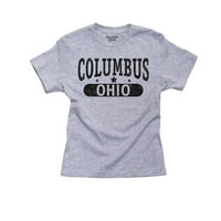 Divatos Columbus, Ohio csillagokkal fiú Pamut Ifjúsági szürke póló
