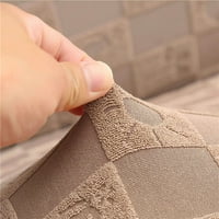 Kar nélküli Futon Cover Stretch kanapé Slipcover Futon Slipcover karfa nélkül Csúszásmentes Bútorvédő rugalmas aljjal-kávé