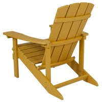 Flash bútorok Charlestown minden időjárási Poli Gyanta fa Adirondack székek sárga