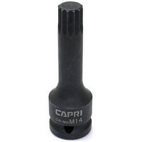 Capri Tools XZN hármas négyzet alakú ütköző Bit aljzat 1 2 meghajtóval