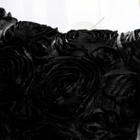 Egyedi alku 3D -s virágdekoratív dobó párnahuzatok 16 16 fekete